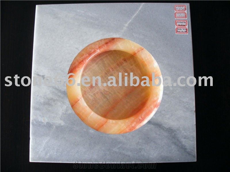 Yellow Onyx Stone Ashtray
