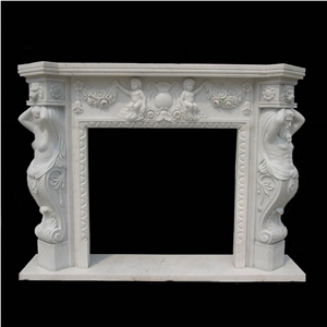 White Marble Fireplace Mantel White Marble Fireplace Mantel