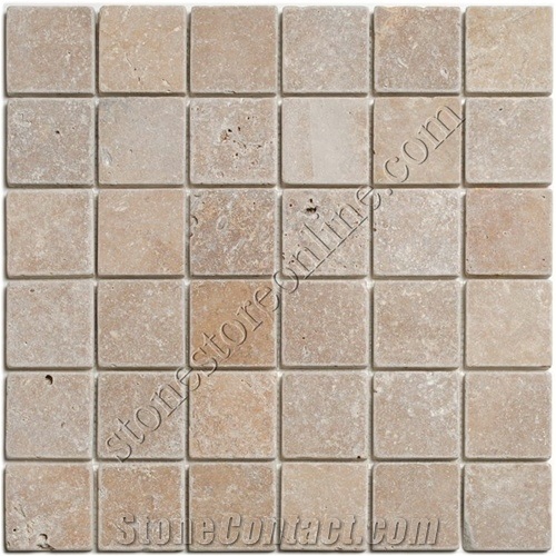 Tumbled Noce Travertine Mosaic