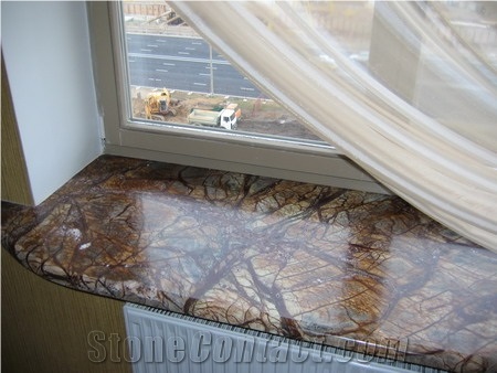 Rain Forest Brown Marble Window Sills