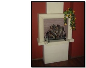 Ivory Limestone White Fireplace Dcf001
