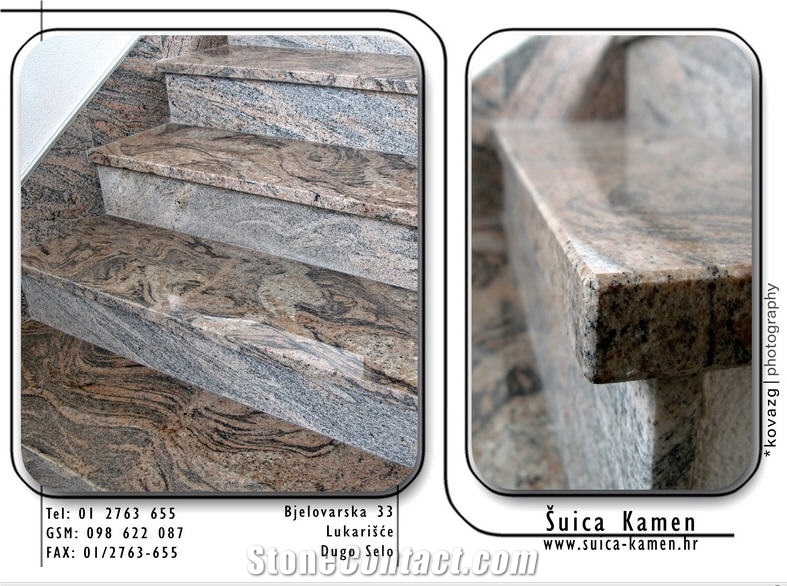 Juparana Granite Stairs, Steps