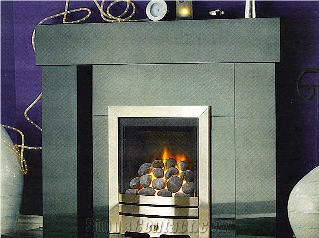Grey Granite Fireplace
