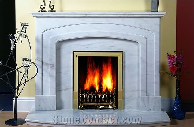 White Marble Fireplace
