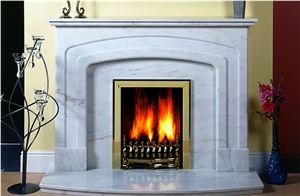 White Marble Fireplace