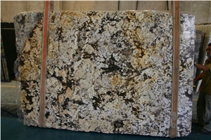 Delicatus Gold Granite Slab, Brazil Yellow Granite