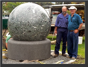 Granite Sphere, Stone Balls, Floating Ball