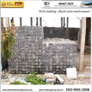 Wall Cladding Black Mushroomed