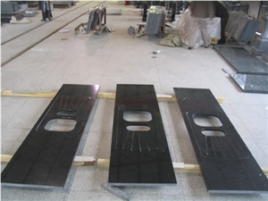 Absolute Black Granite Kitchentop, Countertop, Shanxi Black Granite Countertop Absolute Black Granite Kitchentop, Countertop, Shanxi Black Granite Countertop