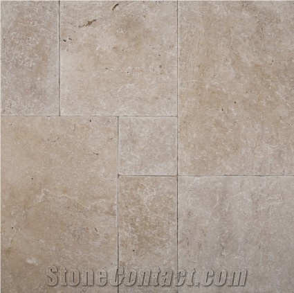 Cafe Light Tumbled Versailles Pattern Travertine