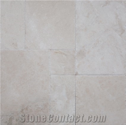 Crema Bella Marble Brushed Straight Edge Versailles Pattern, Beige Marble Tile