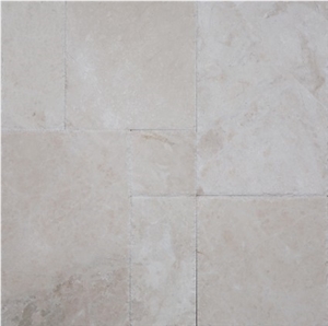 Crema Bella Marble Brushed Straight Edge Versailles Pattern, Beige Marble Tile