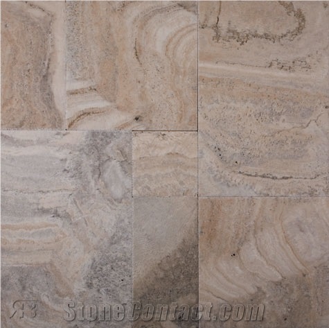 Silver Filled Versailles Pattern Travertine