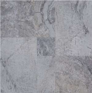 Silver High Honed Versailles Pattern Travertine