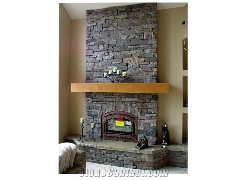 Black Slate Fireplace
