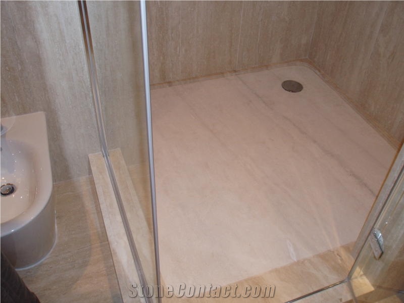 Travertino Oniciato Beige Travertine Shower Tray