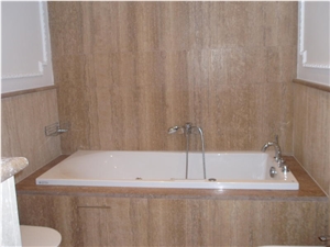 Travertino Oniciato Scuro Venato Honed,beige Travertine Bath Design Travertino Oniciato Scuro Venato Honed,beige Travertine Bath Design