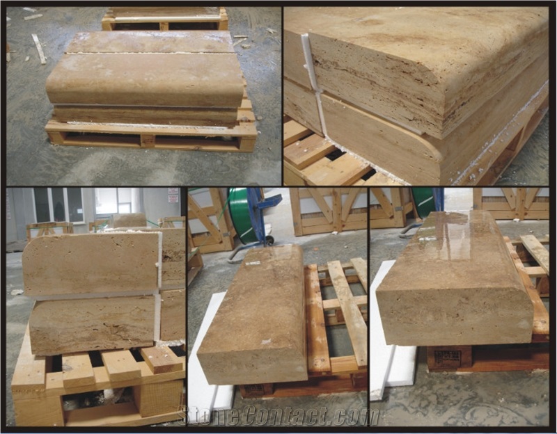 Full Body Steps, Beige Travertine Steps