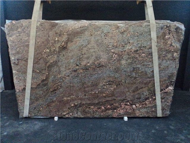 Golden Bordeaux Granite Slab