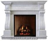 White Marble Fireplace Mantel