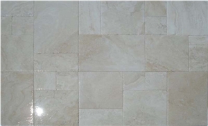 White Travertine Cascade French Pattern