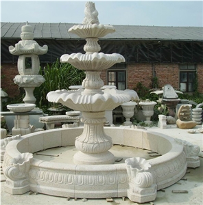 Fountain in G683 Granite, G683 Red Granite Fountain
