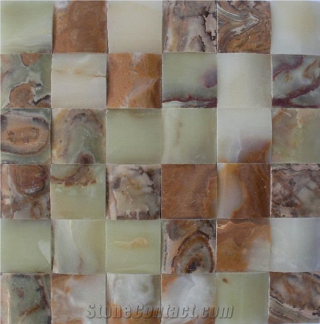 3D Wall Mosaic,Green Onyx Mosaic