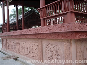 Red Sandstone, Railings Carvings