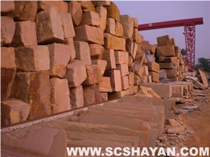 Sandstone Blocks in Various Colors Sandstone Blocks in Various Colors