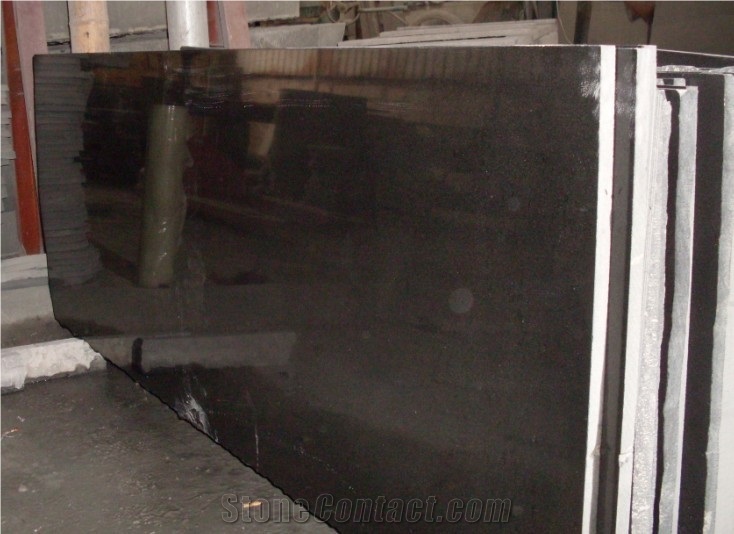 New Mongolia Black Basalt Slabs, China Black Basalt