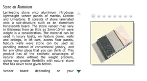 Stone on Aluminium - Honeycomb Panels
