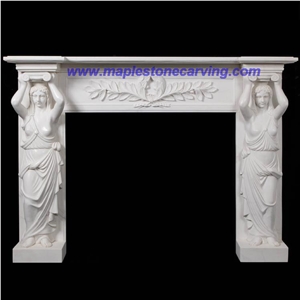 Marble Sculpture Fireplace Mantel