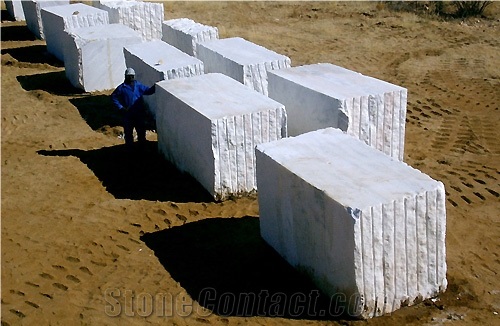 Savanna Light Marble Block, Namibia White Marble