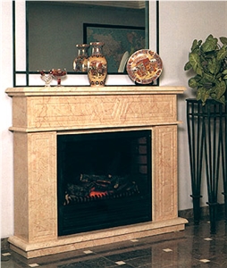 Perlato Morocco Limestone Fireplace Perlato Morocco Limestone Fireplace