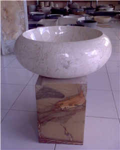 Gardenia Ivory Grey Limestone Sinks, Wash Basins