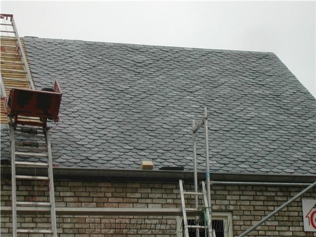 Black Slate Roof Tiles, Slate Roofing Tiles, Roof Covering and Coating, Stone Roofing