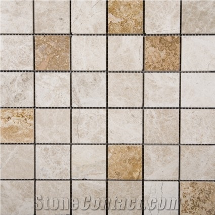 Emperador Light Mix Marble Mosaic