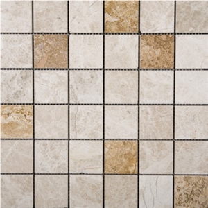 Emperador Light Mix Marble Mosaic