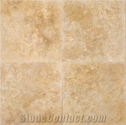 Golden Sienna Travertine Brushed Tile