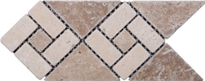 Noce Travertine Mosaic Border