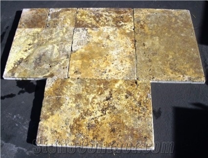Scabos Travertine Tumbled Versailles Pattern