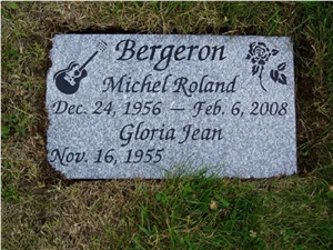 Gray Granite Slant Grave Markers