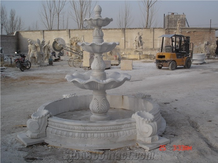 White Marble Fountain