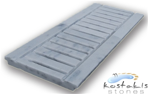 Kavala White Marble Drain Grate