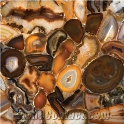 Brown Agate (Backlit View) Semiprecious