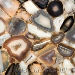 Gray Agate (Backlit View)