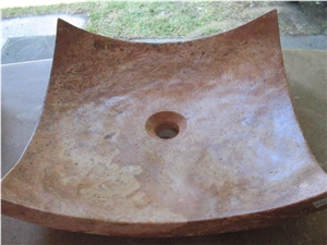 Rojo Penuela Travertine Basin