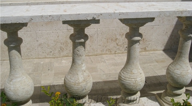 Coralina Beige Limestone Balustrade Ralling