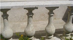 Coralina Beige Limestone Balustrade Ralling