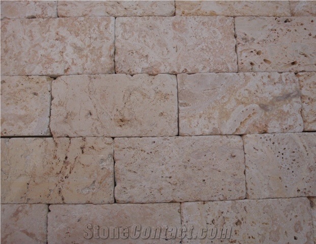 Golden Coral Stone Tumbled Pavers